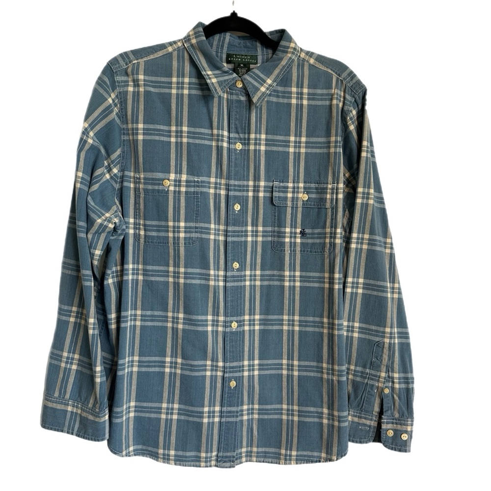 Lauren Ralph Lauren Blue Plaid Women's Shirt